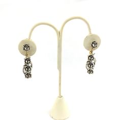 Vintage Paper Art Clip-on Earrings OOAK Rare