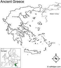 Worksheet Ancient Greece Map Blank ancient greece map for coloring the greeks copy their culture from outline map