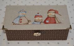 Winter no.4 Snowman Embroi Quand l/'hiver s/'en mêle n°4 Bonhomme de neige