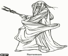 printable gandalf coloring page geeky party hobbit theme