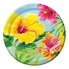 Creative Converting 16 Count Beverage Napkins Heavenly Hibiscus