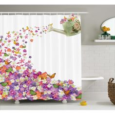 Saturday Knight Shower Curtain Safari Fabric Animal Kids Zebra Elephant Bathroom