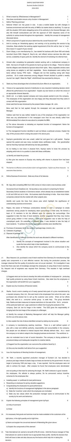 Business Studies Class 12 Delegation of Authority Online Notes - sample paper Business Studies Class 12 Delegation of Authority Online Notes - sample paper