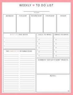 printable weekly planner for college students