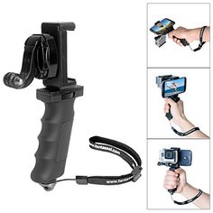 3SJ4000 Cámara deportiva 2 manera doble monopie adaptador de montaje para GoPro Hero 4 3