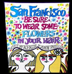 Scott Mckenzie San Francisco Ad Illustration 1967 Scott Mckenzie Hippie Love Scott Mckenzie San Francisco Ad Illustration 1967 Scott Mckenzie Hippie Love