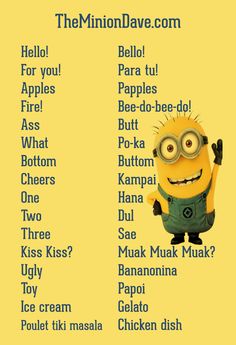 Sprache Minions Sprache Minions