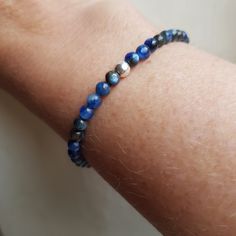 Kyanite Jewellery Blue Kyanite Bracelet Wish Ladies Present Gemstone Elastic Bracelet Gift For Her Blue Jewellery Stretch Bracelet