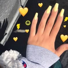 Yellow Mattte Coffin Acrylics Nail Trends In 2018 Pinterest Matte Nails Are Often Paired With Black Color To Get Nail Design Somehow You Can Also Make Cute This Fall Let S Check Out
