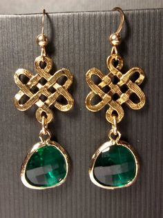 71 Best Irish Earrings Images On Pinterest Celtic Emerald Earrings Irish Celtic Knots Czech By Queenmejewelryllc 29 99 Symbols