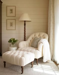Mix This With That Reading Nooks Centsational A Mountain Home With Feminine Grace Banana Pudding Caketufted Chairchair And Ottomanreading