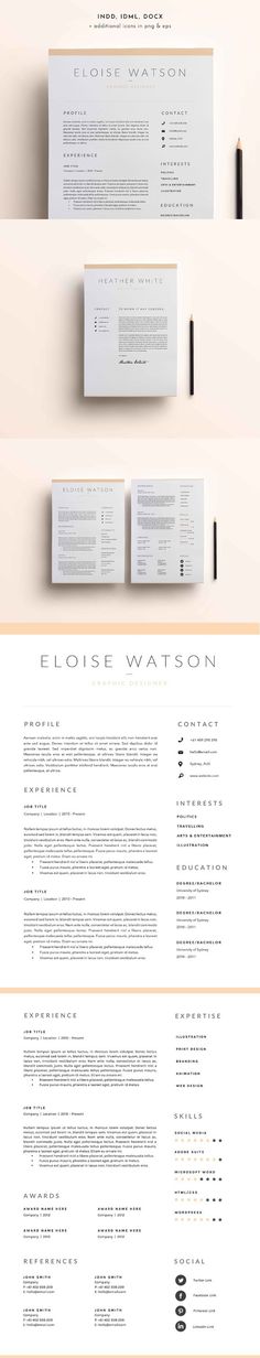 Clean Resume by Mehrographix on @creativemarket work Pinterest - clean resume templates Clean Resume by Mehrographix on @creativemarket work Pinterest - clean resume templates