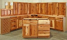 Rustic Hickory Cabinets With Swing Out Pantry Btb Kitchens Rustic Hickory Kitchen