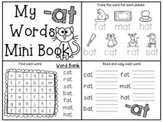 28 best at word family images sight words literacy activities word family book