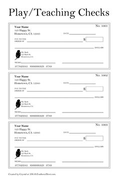 blank checks template printable play checks for kids printables