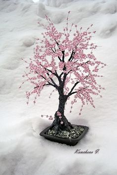 Sakura from beads blossoming tree with own hands (photo) Sakura from beads blossoming tree with own hands (photo)