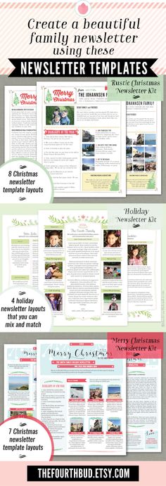 46 best christmas newsletter templates year in review templates