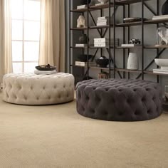66 Best Tufted Ottoman Images Ottomans Chairs Knightsbridge Round Linen Tufted Tail Ottoman With Casters Coffee Table Seating