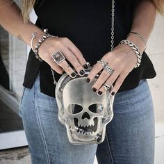 Rockabilly anillo Lucky 13 con calavera Skull 925 plata tres diez amuleto