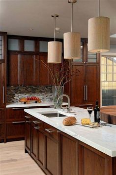 Kitchen Backsplash Cherry Cabinets White Counter kitchen cabinetry doesn't have to match. a creamy white island is Kitchen Backsplash Cherry Cabinets White Counter kitchen cabinetry doesn't have to match. a creamy white island is