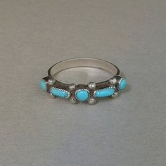 oldpawn vintage native american navajo turquoisering band sterling silver size 625 c1940s - Navajo Wedding Rings oldpawn vintage native american navajo turquoisering band sterling silver size 625 c1940s - Navajo Wedding Rings