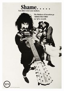 Frank Zappa Repro Tour POSTER Shame