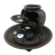 Pyramid Feng Shui Ball Lighted 10 High Table Fountain Table Fountain