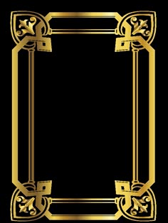 gold border frame deco transparent clip art image patterns