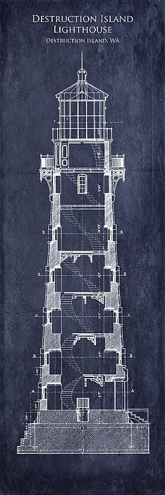 Architecture Blueprints Art alcatraz lighthouse - architectural blueprint art print Architecture Blueprints Art alcatraz lighthouse - architectural blueprint art print