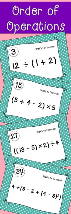 Free Order of OperationsThis product contains 1 worksheet with - order of operations worksheet Free Order of OperationsThis product contains 1 worksheet with - order of operations worksheet