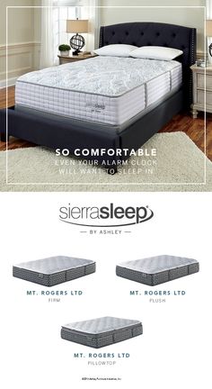 Cool Alarm Clock Sierra Sleep By Ashley Pinterest Sierra Sleep By Ashley Mt Rogers Mattresses So Comfortable Your Alarm Clock
