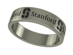 California Berkeley Golden Bears Rings Stainless Steel 8MM Wide Ring Band Size 11.5