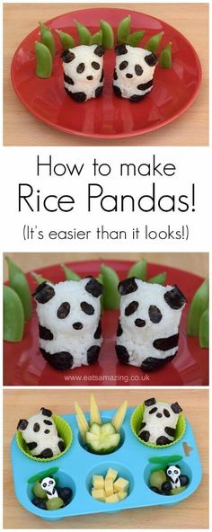 153 best panda food images on pinterest in 2018 panda food cute how to make cute panda shaped rice balls full instructions video tutorial and a fun and healthy panda themed muffin tin meal from eats amazing uk