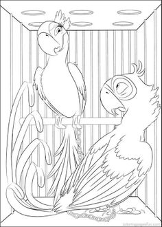 Angry Birds Rio Coloring Page 15