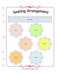 free printable round seating chart template for weddings and round table seating chart