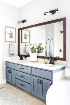 white framed bathroom mirror rectangle lowes spring makeover bathroom reveal blesserhousecom team of diyers take on bathroom makeover in 48 hours to transform plain builder grade easy ways use paint update an older apartment white framed bathroom mirror rectangle lowes spring makeover bathroom reveal blesserhousecom team of diyers take on bathroom makeover in 48 hours to transform plain builder grade easy ways use paint update an older apartment