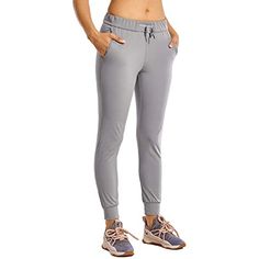 CRZ YOGA Pantaloni Sportivi da Donna Jogging Fitness Casual Pantaloni con Tasche
