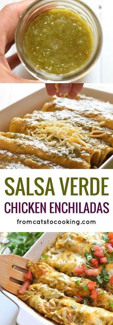 SALSA VERDE CHICKEN ENCHILADAS - MY DAY RECIPES