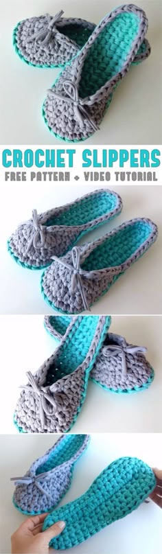 Crochet Slippers Pattern + Video Tutorial