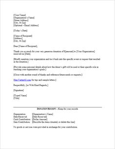 10 best donation letter samples images donation letter samples donor letter template