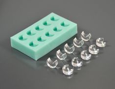 10PCS Mezclados Forma Moldes para armar uno mismo de silicona Resina Joyería Colgantes claro