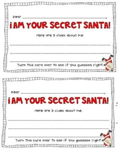 Solution Santa Questionnaire for Lecturers Lecturers Spend picture relating to Secret Santa Cards Printable named Magic formula Santa Questionnaire for Lecturers Lecturers Pay back