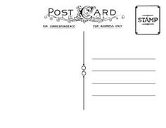 56 Best Free Postcard Images In 2019 Digital Ilration Diy Postcard Printable Postcards Free Template Fabric