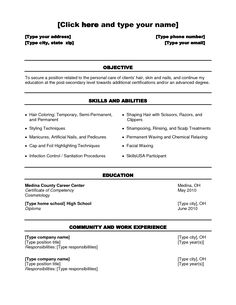 resume for cosmetology instructor