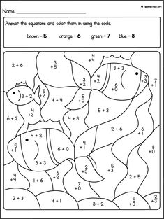best color math worksheets images in learning maths fun a collection of addition worksheets for the numbers to which include cut and