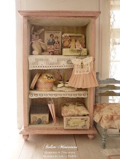 1//12 Meubles de Chambre en Bois Miniature pour Maisons de Poupées