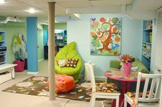 418 Best Playroom Images Child Room Nursery S Bedroom Blue And White Color Scheme Cheerful Kids Playroom With Unique Green Leaf Shaped Sofa Furniture On The Brown Carpet Creative Drawing Picture Frame