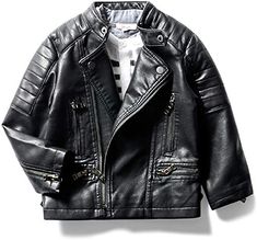 LJYH BoysVintage Faux Leather Jacket