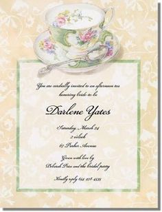 13 best tea party invitation inspiration templates images on