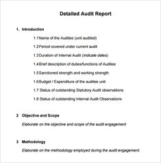 internal audit report template